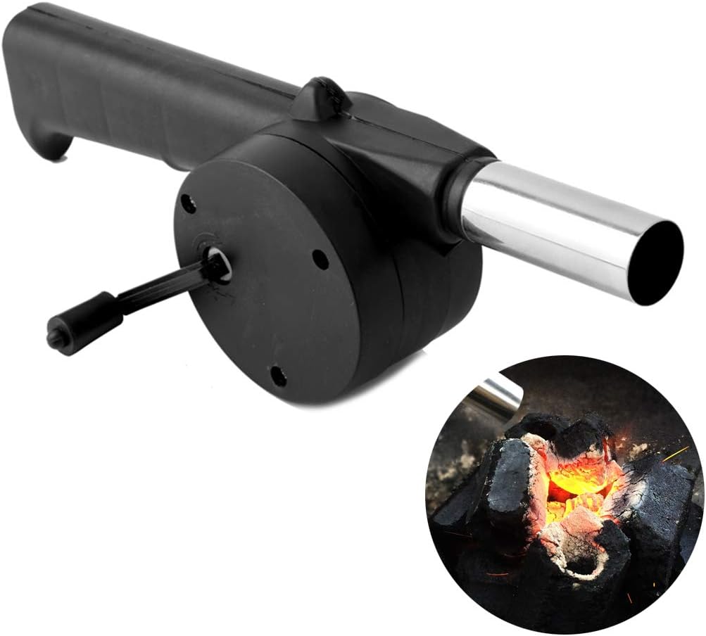 Camping Cooking Accessories Set - Ventilador de Mano Portátil para Barbacoa,