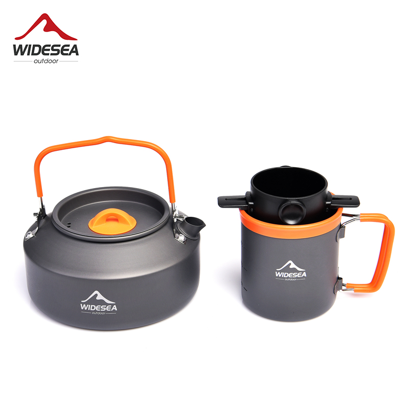 Camping Cooking Set With Kettle - Widesea-Juego de utensilios de cocina para