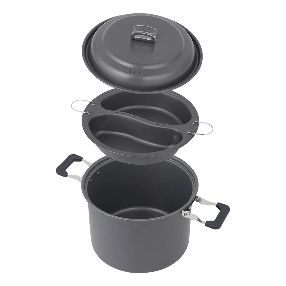 Camping Cooking Accessories Set - Olla de doble uso para exteriores,