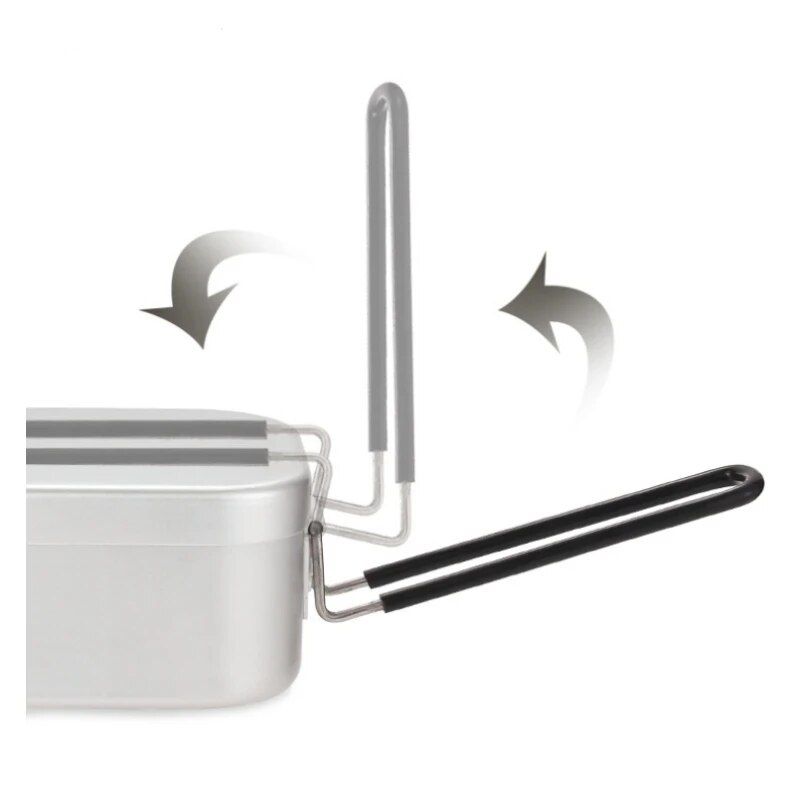 Camping Cooking And Eating - Fiambreras de aluminio de 800/1400ML, vajilla