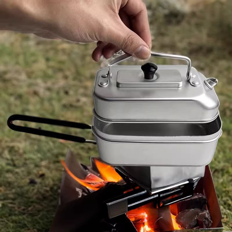 Camping Cooking Set With Kettle - Tetera portátil ultraligera para Picnic, Camping,