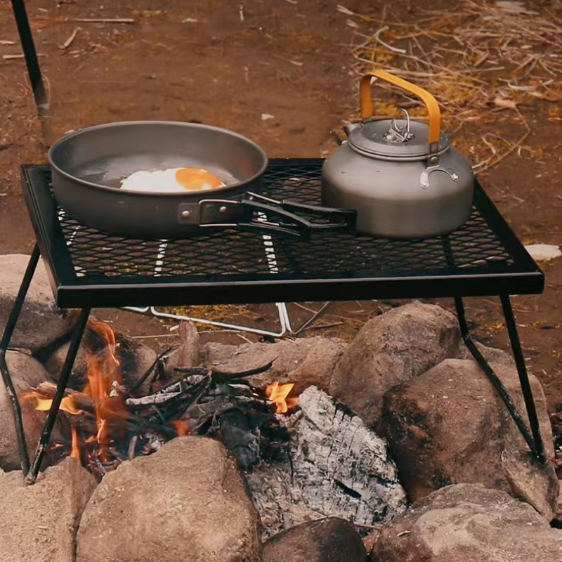 Camping Cooking Tent - Mesa plegable de rejilla para exteriores,