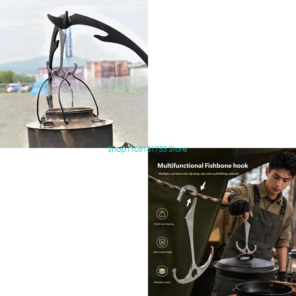 Camping Cooking Tent - K0EF Gancho almacenamiento para área cocina,