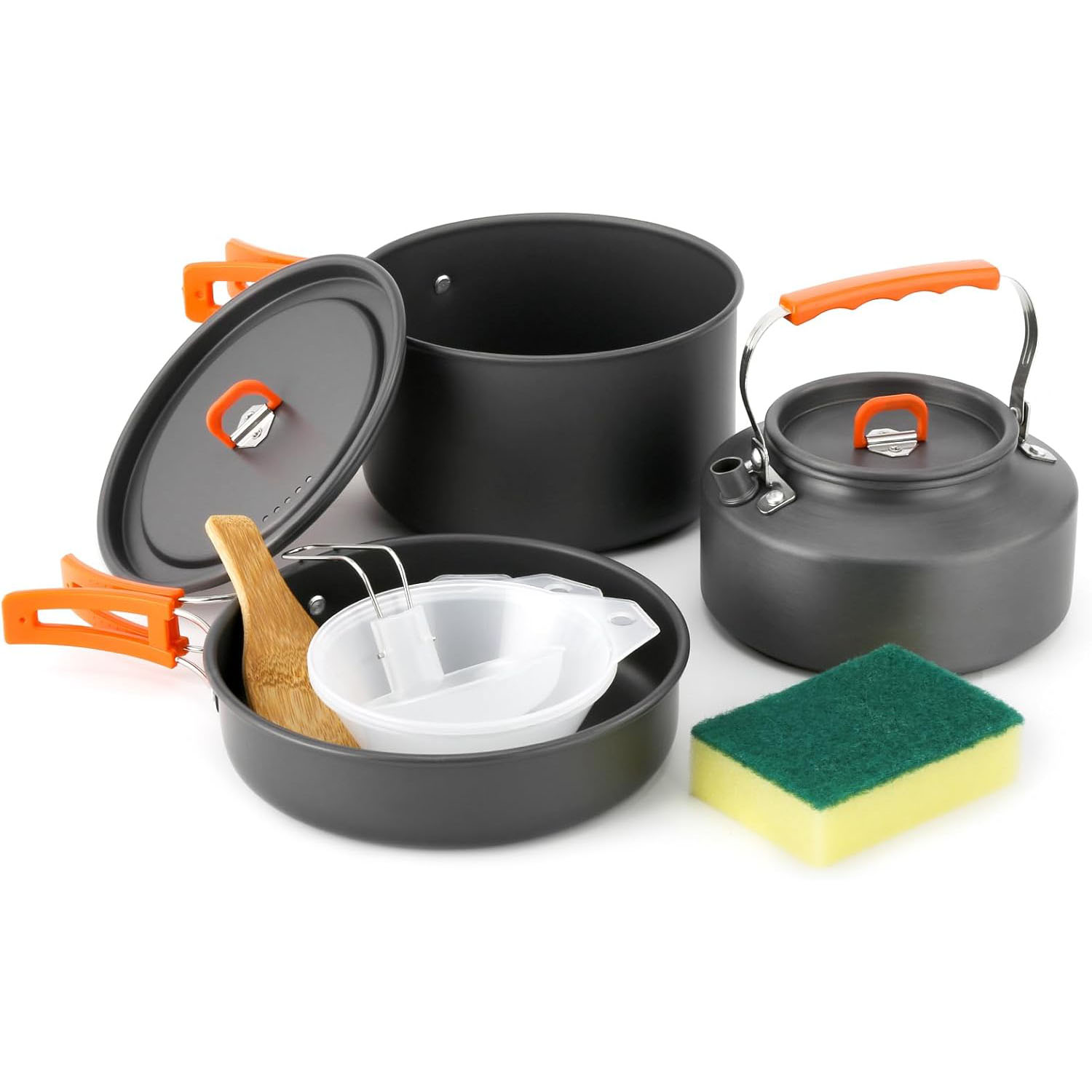 Camping Cooking Set With Kettle - Utensilios de Cocina para Camping, Juego