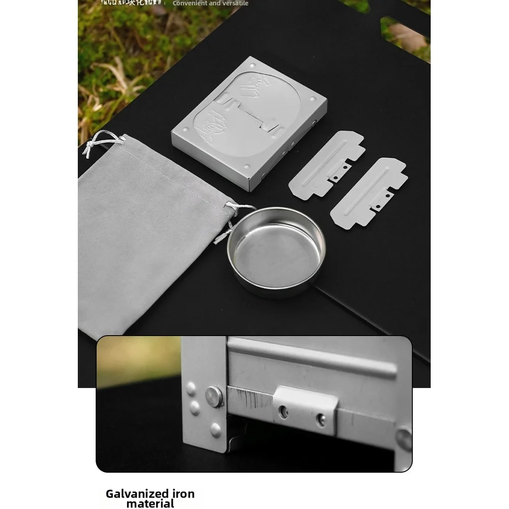 Camping Cooking Tray - Estufa portátil plegable de combustible sólido