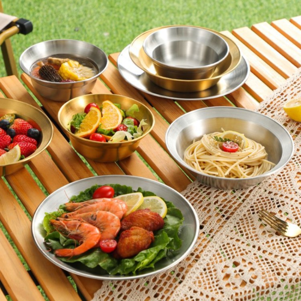 Camping Cooking And Eating - Juego de cubiertos de acero inoxidable,