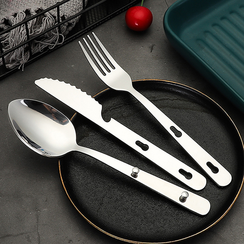Quechua Camping Cooking Set - Juego de 3 piezas de cubiertos