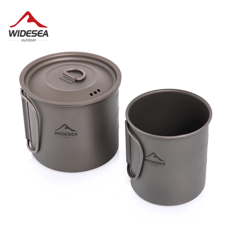 Taza de titanio Widesea para c - Quechua Camping Cooking Set reseña y precio