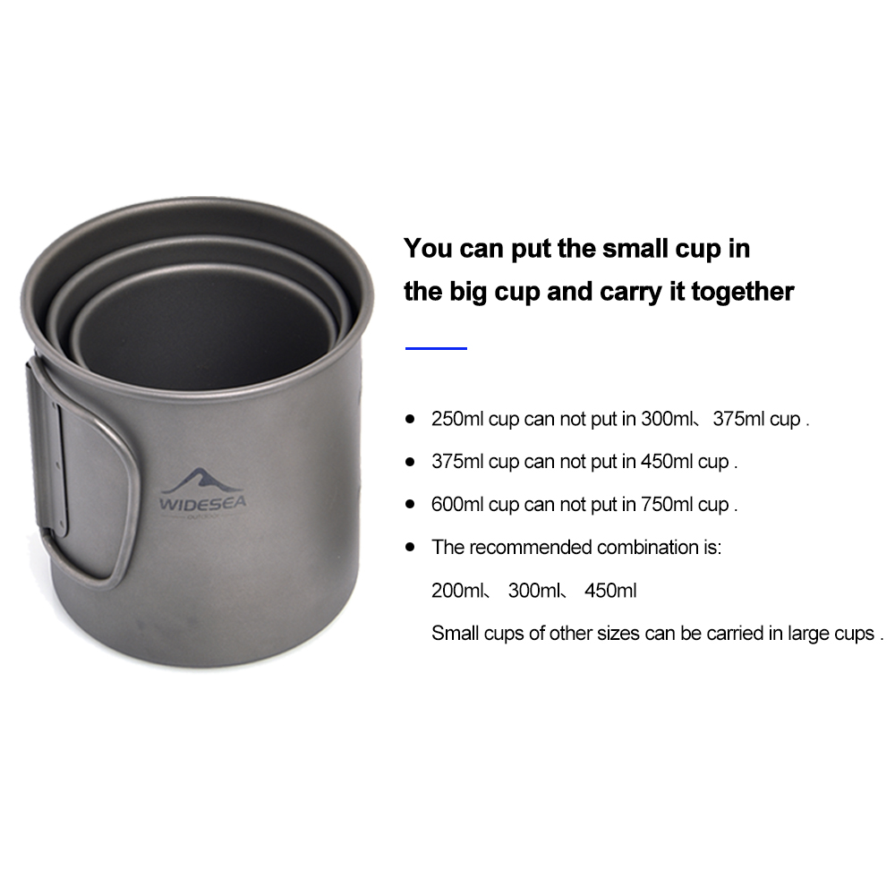 Taza de titanio Widesea para c - Quechua Camping Cooking Set reseña y precio