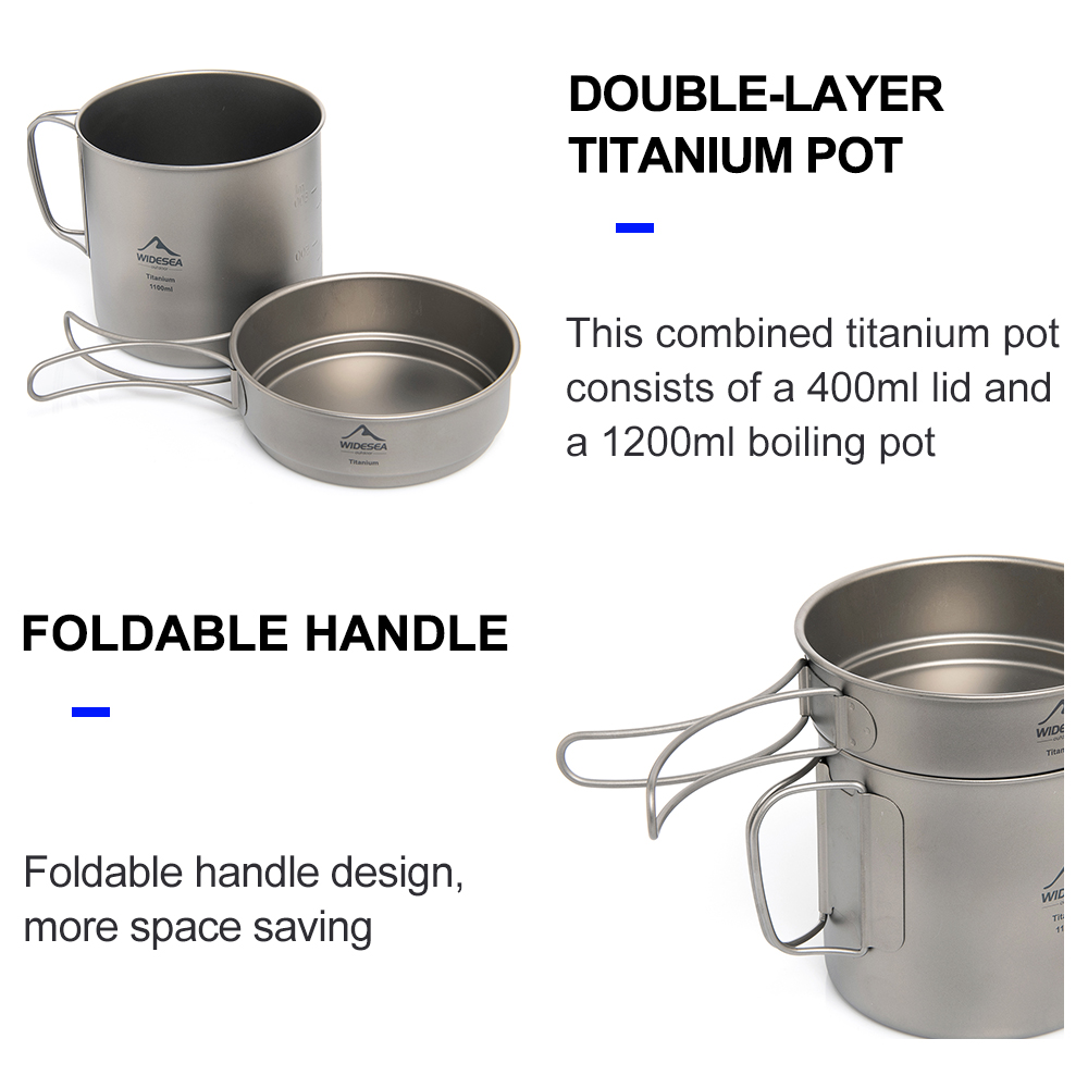 Widesea Olla de camping ultral - Camping Cooking Utilities reseña y precio