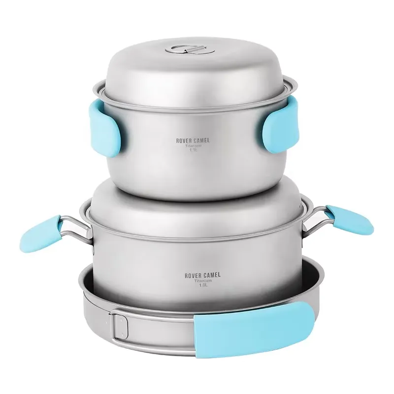 Juego de Ollas de Titanio Puro - Camping Cooking Accessories Set reseña y precio