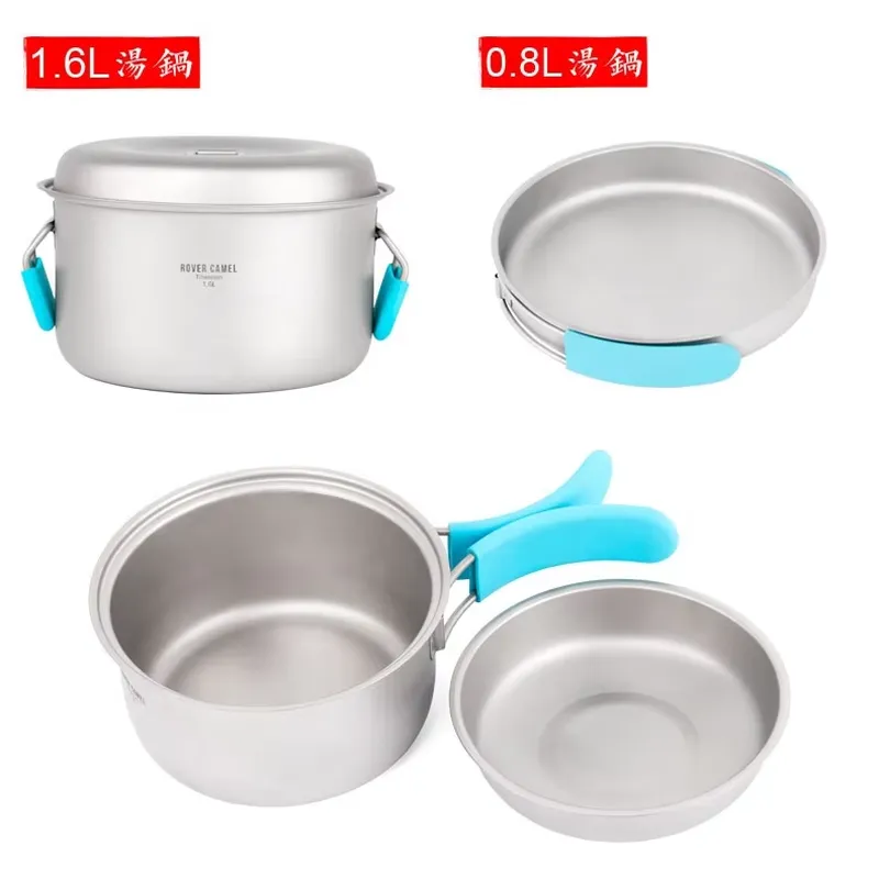 Juego de Ollas de Titanio Puro - Camping Cooking Accessories Set reseña y precio