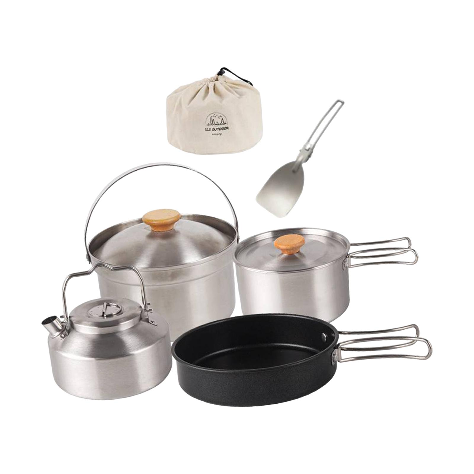 Utensilios de cocina para acam - Camping Cooking Set With Kettle reseña y precio