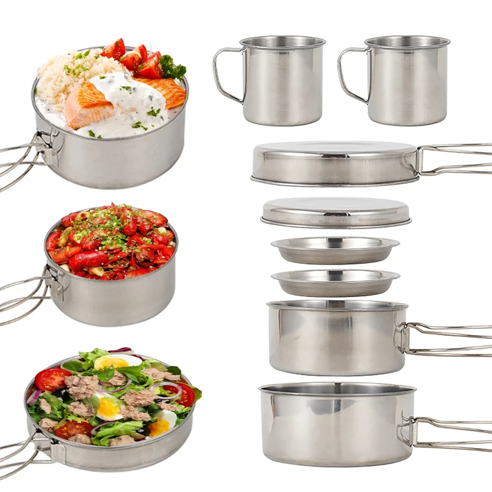 8 unids/set utensilios de coci - Camping Cooking Accessories Set reseña y precio
