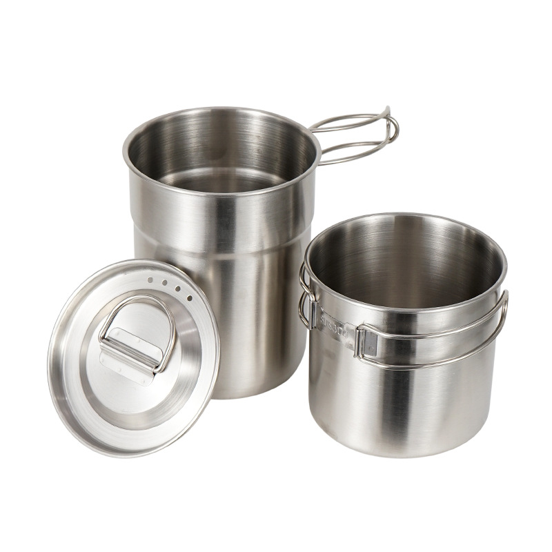 2 unids/set hervidor de Campin - Camping Cooking Set With Kettle reseña y precio