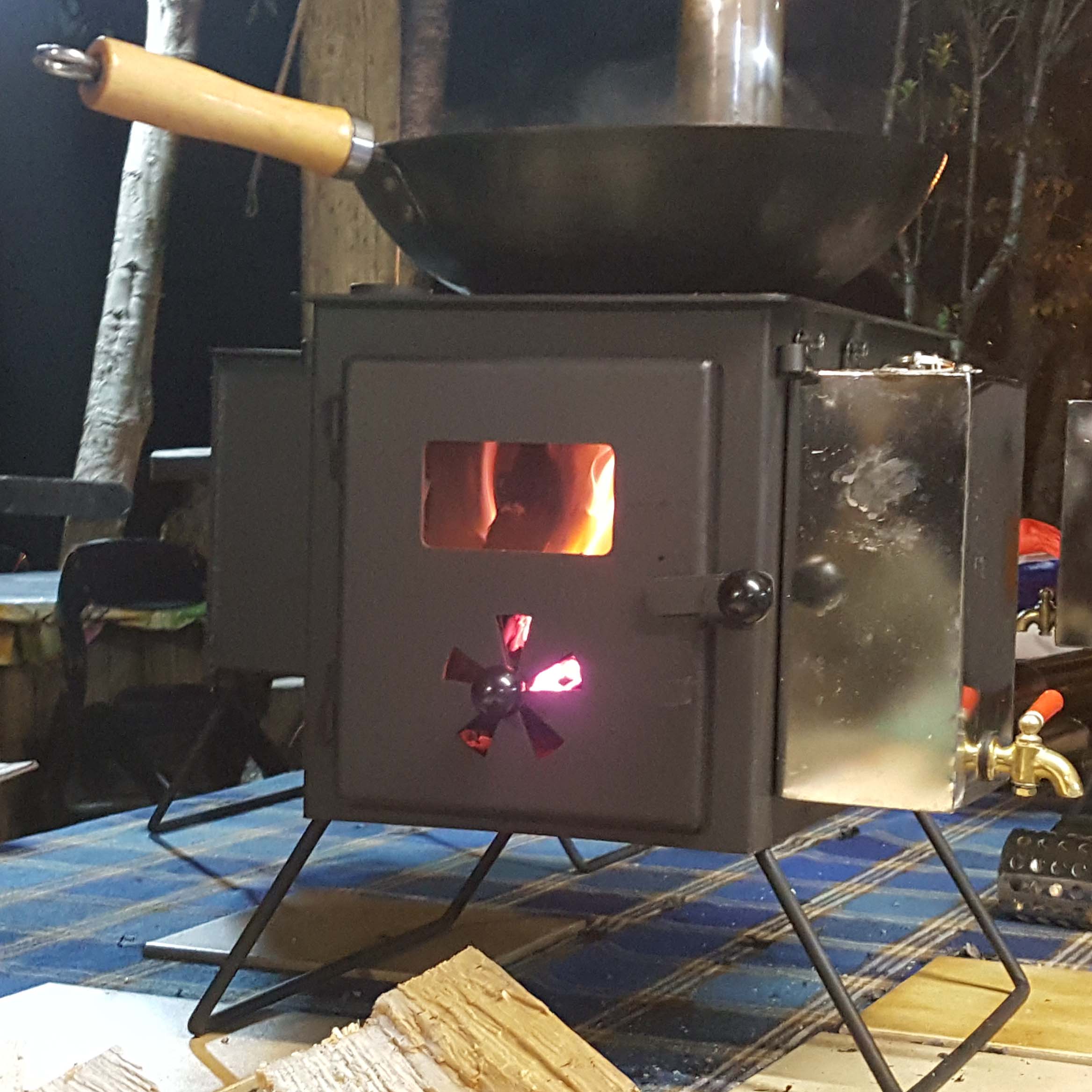 Estufa de leña pequeña para pi - Camping Cooking Tent reseña y precio