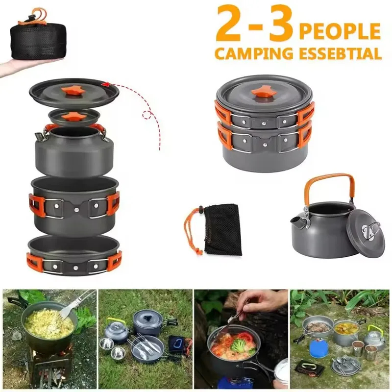 Juego de Camping de Aleación d - Camping Cooking Set With Kettle reseña y precio