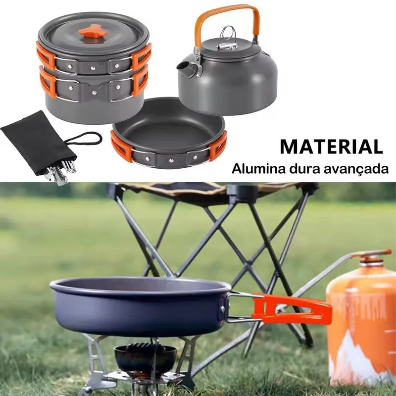 Juego de Camping de Aleación d - Camping Cooking Set With Kettle reseña y precio