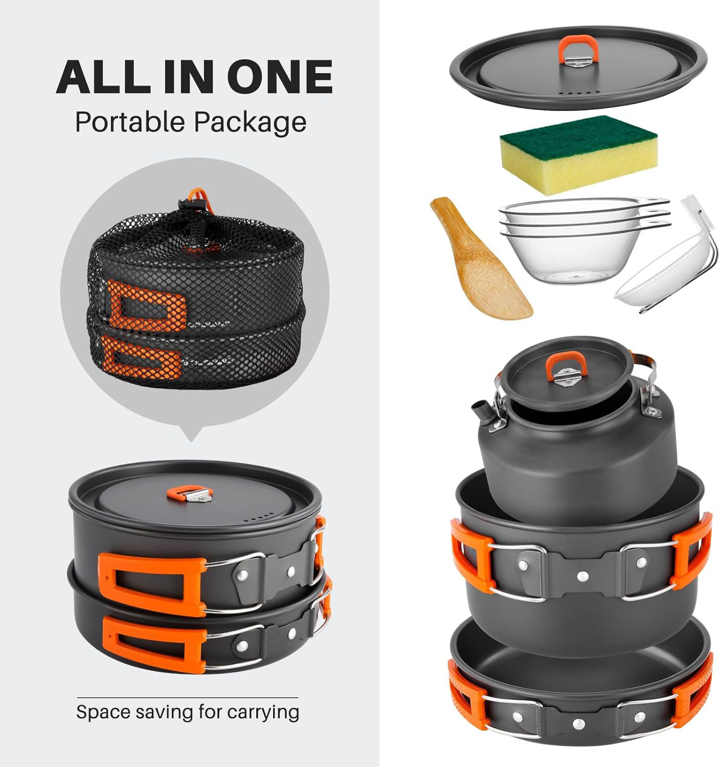 Utensilios de Cocina para Camp - Camping Cooking Set With Kettle reseña y precio