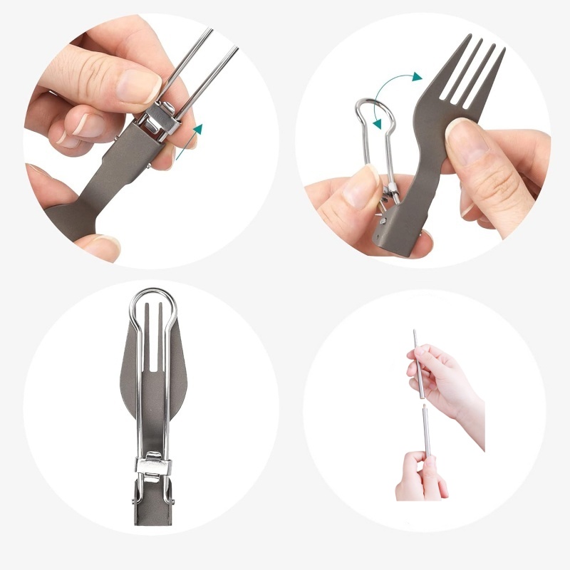 Juego de Cubiertos Plegables d - Camping Cooking And Eating reseña y precio