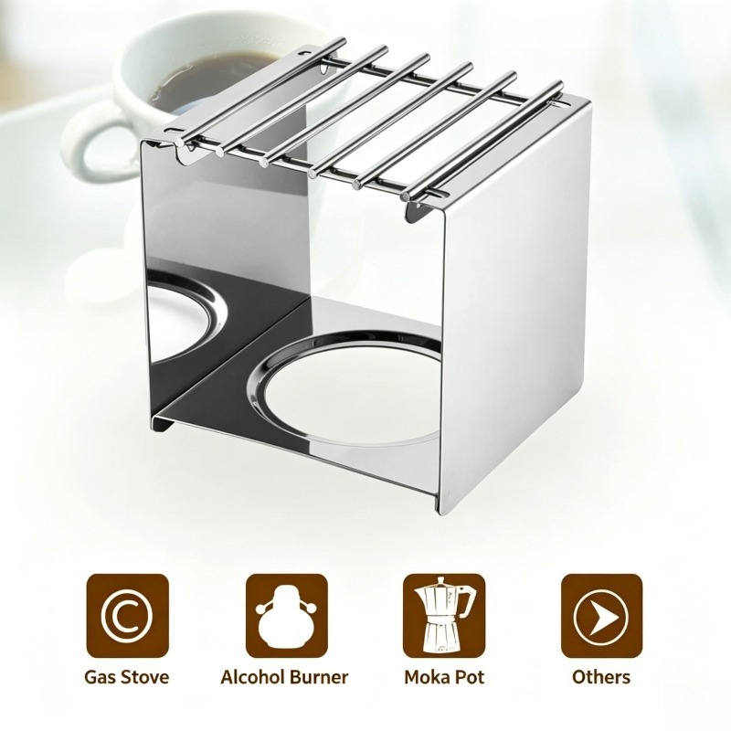 Soporte Cuadrado de Acero Inox - Camping Cooking Utilities reseña y precio