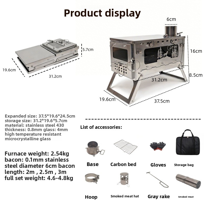 Estufa de Leña Plegable Portát - Camping Cooking Tent reseña y precio