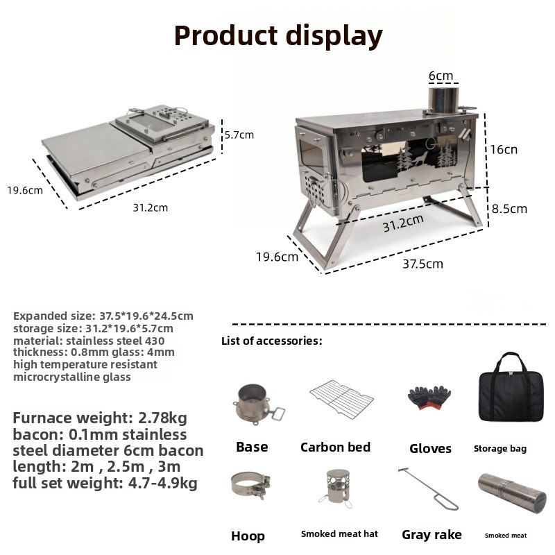 Estufa de Leña Plegable Portát - Camping Cooking Tent reseña y precio