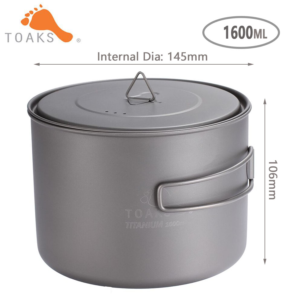 TOAKS-Olla de titanio 3 en 1 p - Camping Cooking Utilities reseña y precio