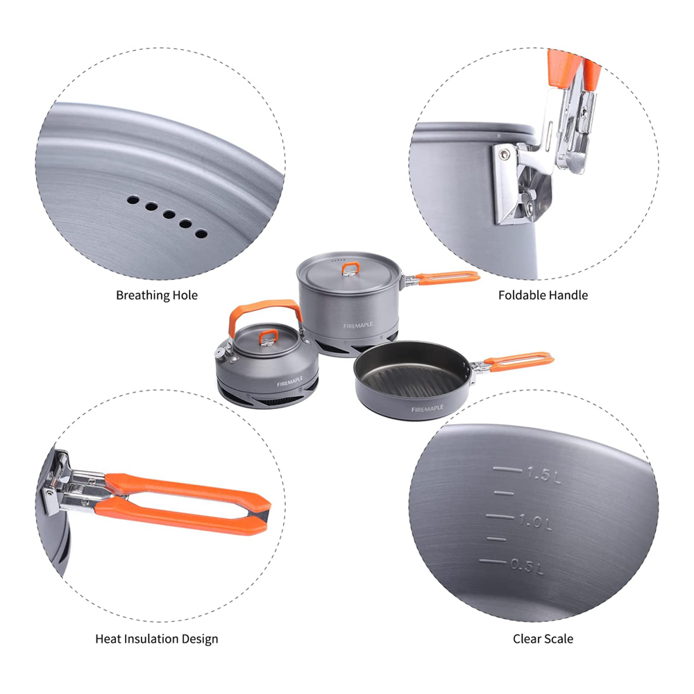 Fire Maple utensilios Camping  - Quechua Camping Cooking Set reseña y precio
