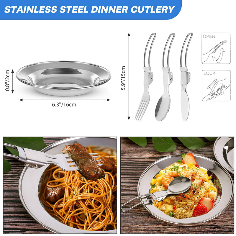Juego de utensilios de cocina  - Camping Cooking Set With Kettle reseña y precio